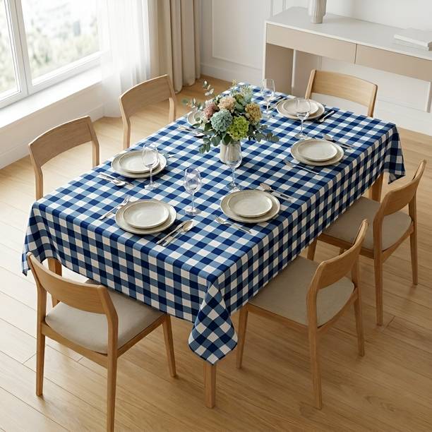 BSB HOME Blue, White Organic Cotton Table Linen Set