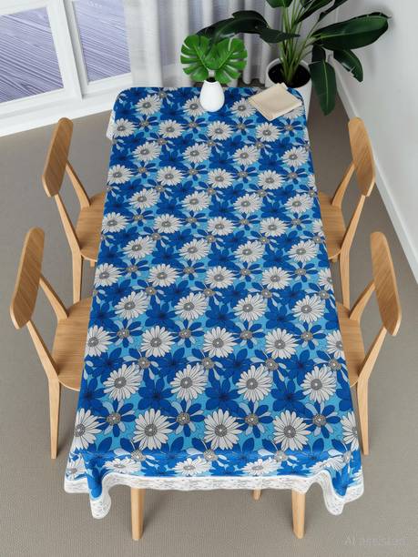 EleCare PVC, Plastic 4 Seater Printed Table Cover