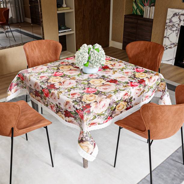 KUBER INDUSTRIES PVC 4 Seater Self Design Table Cover