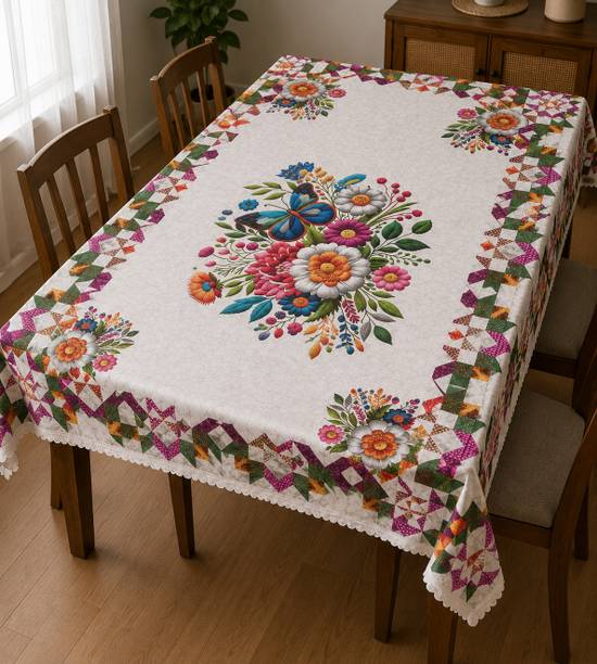 Mistyko Velvet 4 Seater Floral Table Cover