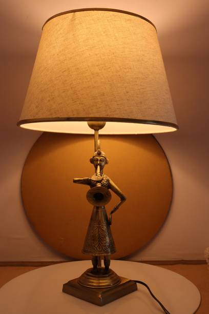 S&A Home Decor S&A, BEEN BRASS TABLE LAMP WITH FABRIC D...