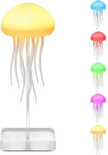 ग्रांथी एंटरप्राइज़ Jellyfish Night Lamp,8 Color Changing Rechargeable Jellyfish with Touch Sensor नाइट लैम्प