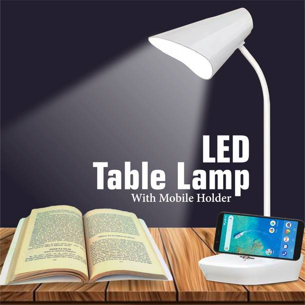 Make Ur Wish Rechargeable Table LED Desk Study Lamp Touch Sensor 3 Level Dimmable Brightness Table Lamp (11 cm, White)