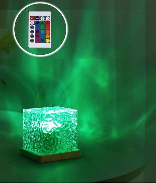 NKL BEST 3D Ocean Wave Projector Lamp Romantic LED Night Light With Remote_UE561 Table Lamp