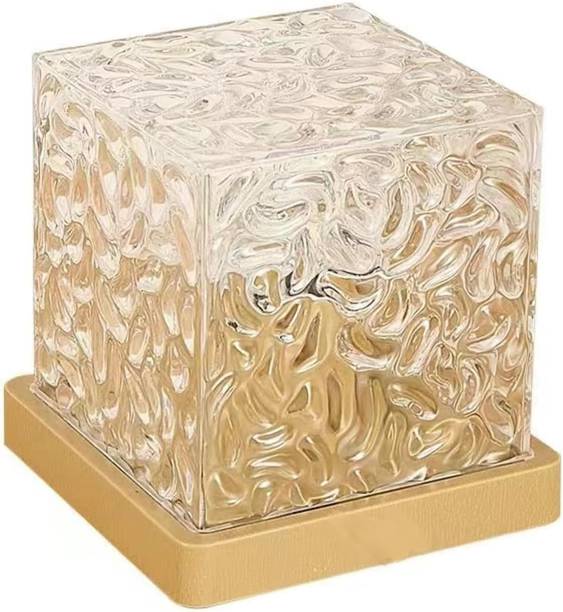 RENTOOR High Quality Square Water Wave Effect Romantic LED with Remote Control Night Table Lamp