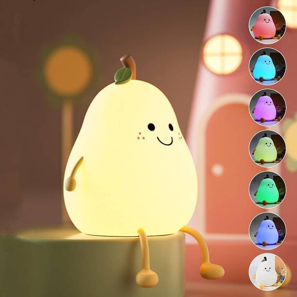 Bluetech Pears Light toy for Kids, LED Tap Fun Lamp for Kids Room, Rechargeable Lamp - 15 cm