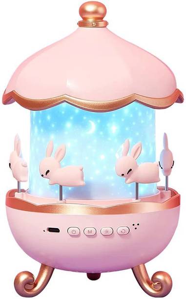 कैन्डकडिनेमिक्स Bunny’s Carousel Rotating LED Night Light नाइट लैम्प