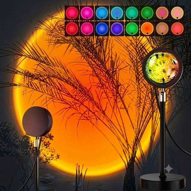 k2c Sunset Lamp with Remote Color Changing Sunlight lamp for Photography Table Lamp