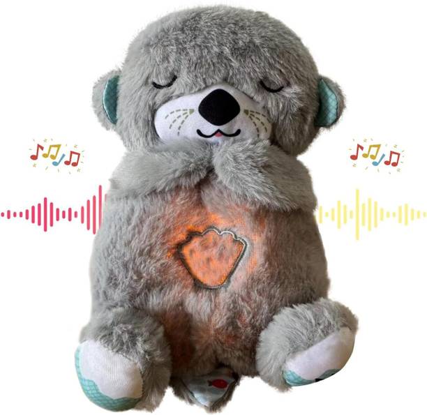 Wengonvila Glowing Music Otter Education of Sound and Light Soothing Sound Sleep Otter Baby - 30 cm
