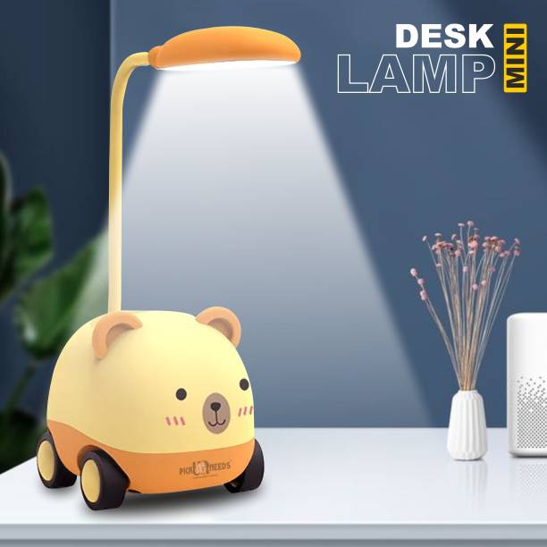Pick Ur Needs Rechargeable LED Study Desk Light with Sharpener Car Design Wheels Table Lamp