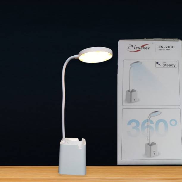 deepake Lamp for Students & Work from Home, Night Light with Mobile Holder, Adjustable Table Lamp