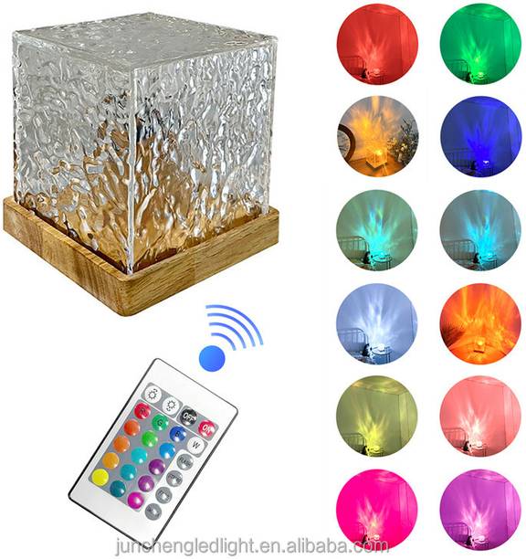 NKL BEST 3D Ocean Wave Projector Lamp Romantic LED Night Light With Remote_UE509 Table Lamp