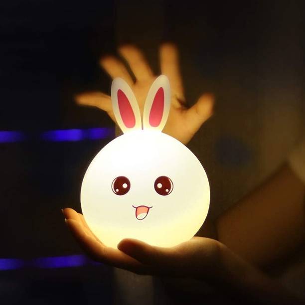 FINIFAB Cute Bunny Rabbit Gift for Kids/Girls/Boys, Color Changing Light for Bedroom