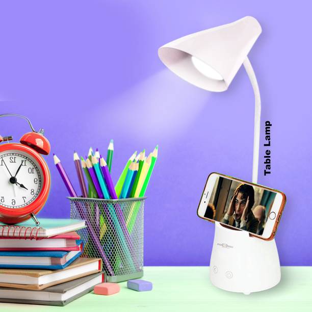 Make Ur Wish LED Rechargeable Study Table Lamp Touch On/Off Desk Lamp With Lithium Battery Table Lamp (5 cm, Beige)