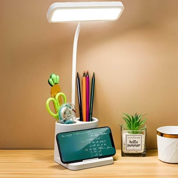 FIRSTLIKE 360 Degree Flexible Neck, Touch Switch Rechargeable Desk Eye Protection Table Lamp