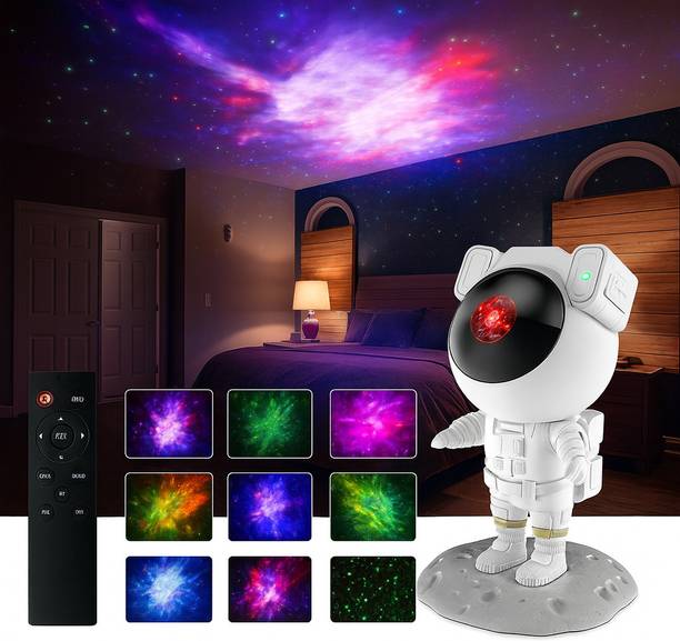 NextRoot Galaxy Light Astronaut Space Star Projector 360 Adjustable Head With Dual Magnet Table Lamp