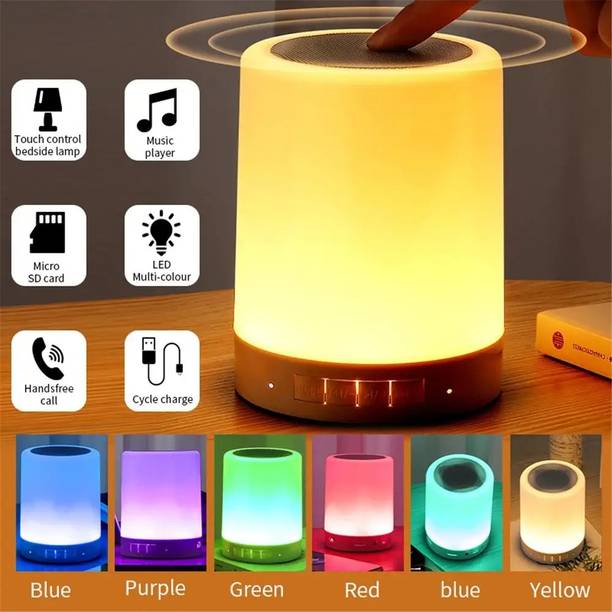BITWEAVE Touch Lamp Bluetooth Speaker with RGB Light, AUX, TF Card, Dimmable Light with Google, Alexa & Siri Assistant Smart Speaker