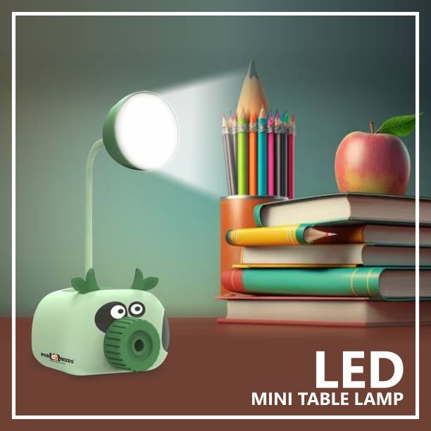 Pick Ur Needs Mini Study Table LED Desk Lamp Pen Holder Pencil Sharpening USB Charging Table Lamp