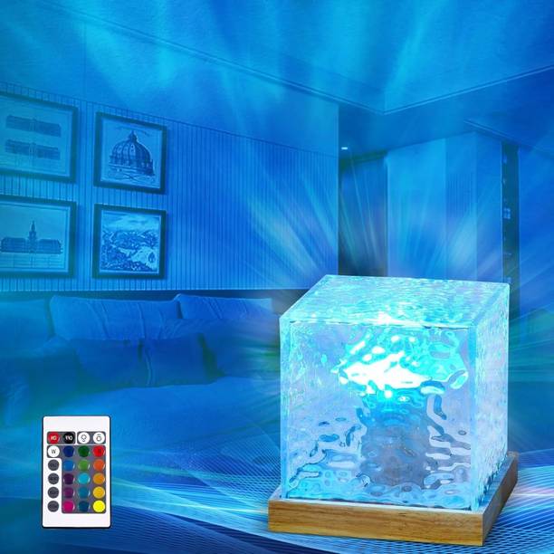 NKL BEST 3D Ocean Wave Projector Lamp Romantic LED Night Light With Remote_UE639 Table Lamp