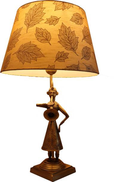 S&A Home Decor BEEN BRASS TABLE LAMP WITH FABRIC DESIGN...