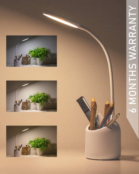 WEIRD WOLF 3 Colour Mode Rechargeable, Flexible Gooseneck LED Study/Desk Table Lamp
