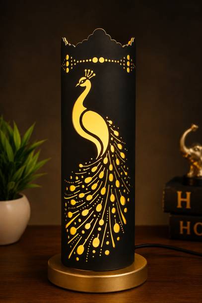 NoorArtss Peacock PVC LED Lamp 7 Color Table Lamp