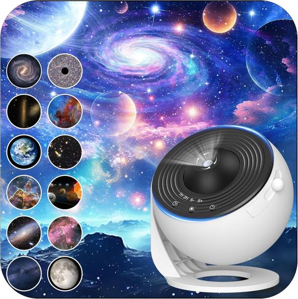 Shopper52 360° Rotating Galaxy Star Projector Night Light (2300 lm) Portable Projector
