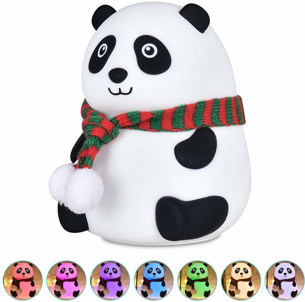 BUYERSEDGE Portable Cute Panda Silicone LED Night Lamp Night Lamp