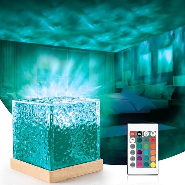 NKL BEST 3D Ocean Wave Projector Lamp Romantic LED Night Light With Remote_UE548 Table Lamp