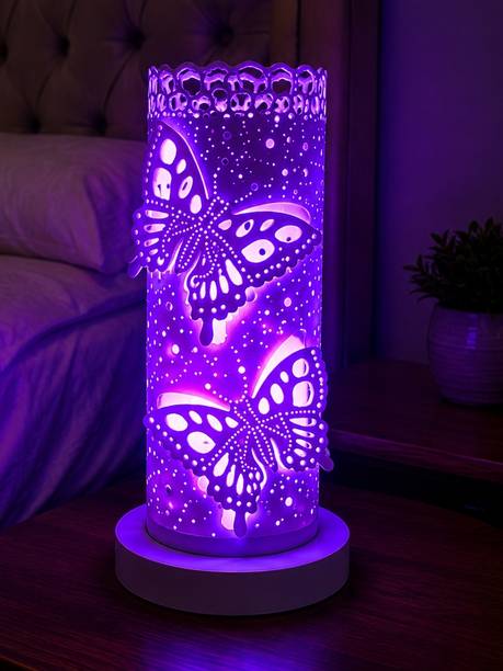 NoorArtss Butterfly Pattern LED Bedside Lamp - Aesthetic Room Decor Table Lamp