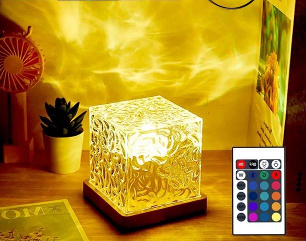 NKL BEST 3D Ocean Wave Projector Lamp Romantic LED Night Light With Remote_UE527 Table Lamp