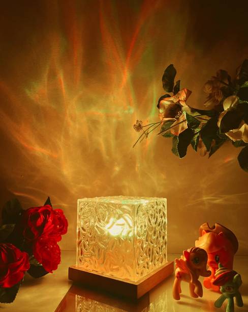 NKL BEST 3D Ocean Wave Projector Lamp Romantic LED Night Light With Remote_UE735 Table Lamp