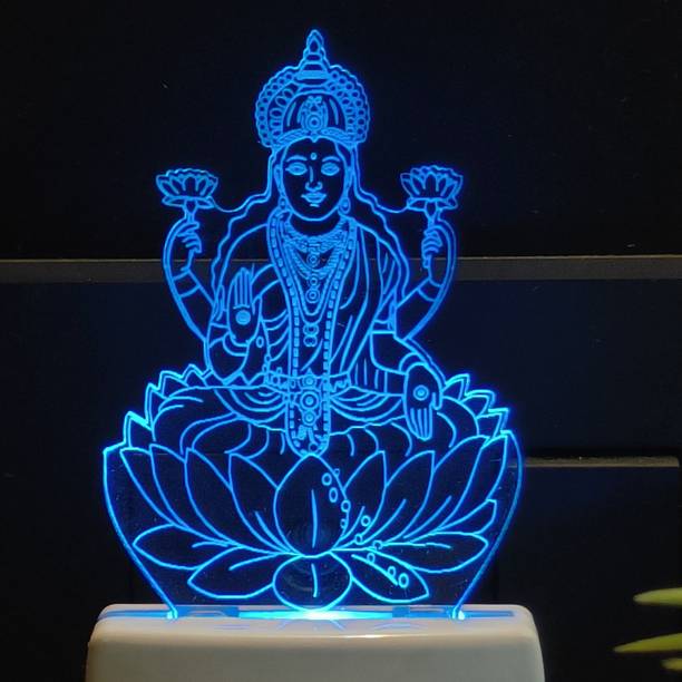 Talgo LAXMI Acrylic 3D Illusion RGB 7 Colour Changing LED Plug n Play Night Lamp