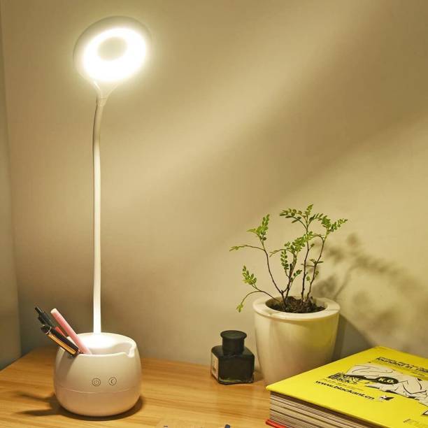 iDOLESHOP Long Arm Study Desk Light with 3 Shades Touch Control Light Advanced Pen and Mobile Holder Design Table Lamp