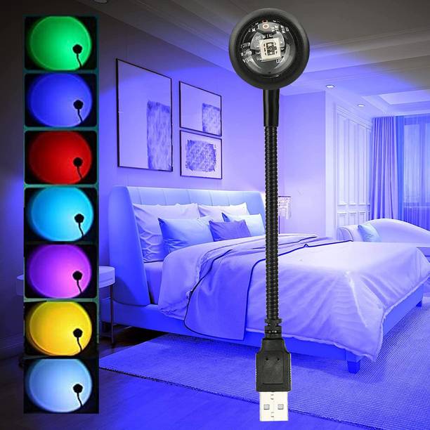 WRADER Sunset Projection Lamp Light for Home Decor Cars Video Shoots Bedroom Insta Reels & YouTube Night Lamp