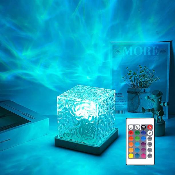 NKL BEST 3D Ocean Wave Projector Lamp Romantic LED Night Light With Remote_UE613 Table Lamp