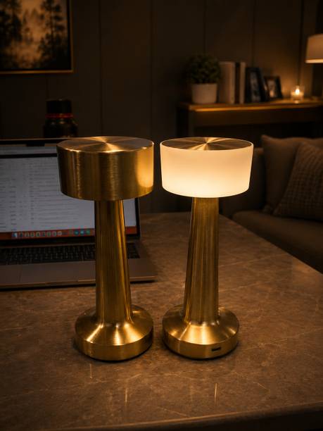 Sadanand Aqualux Aura Gold Cordless Touch Sensor Table/Bedroom Lamp Table Lamp