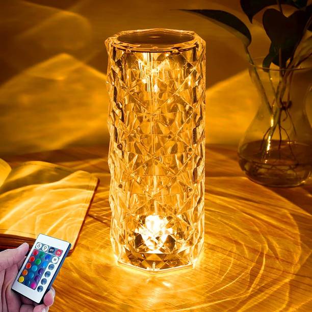 Sunshine n Serenity Crystal Lamp Night Lamp (7 cm, Multicolor) Night Lamp