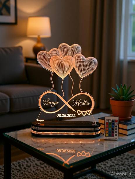 lampees 3D Illusion Lamp anniversary gift with names Table Lamp