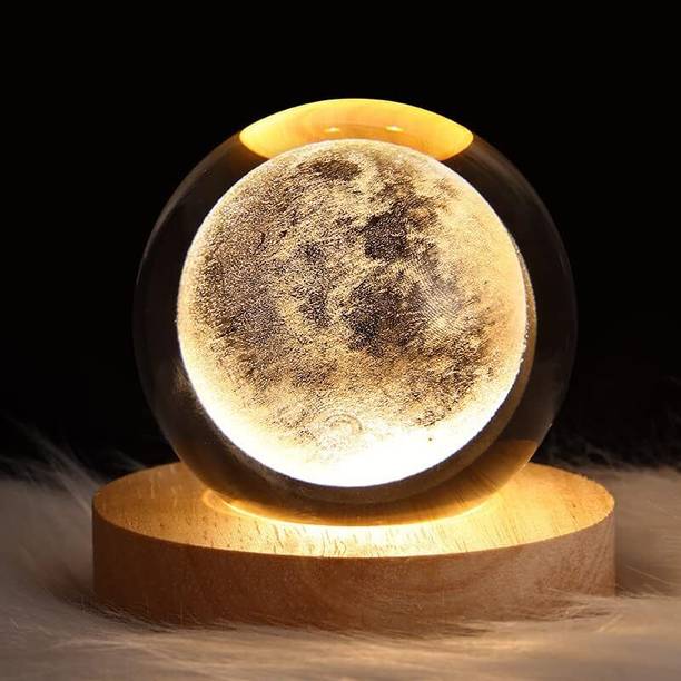 carempire 3D Night Light - Modern Ball Lamp 3D Inner Carved Lig