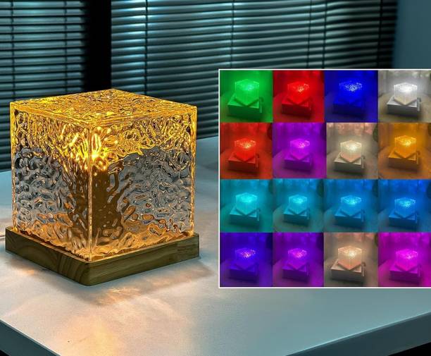 NKL BEST 3D Ocean Wave Projector Lamp Romantic LED Night Light With Remote_UE576 Table Lamp