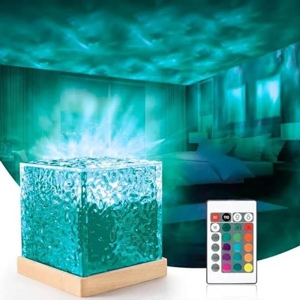 NKL BEST 3D Ocean Wave Projector Lamp Romantic LED Night Light With Remote_UE614 Table Lamp