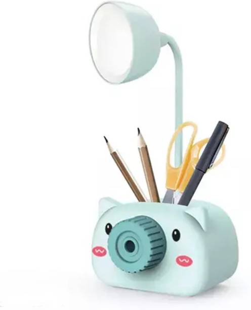 Muren Multifunction 3 in 1 Camera Style LED Light Lamp Pencil Sharpener Pen Holder Table Lamp