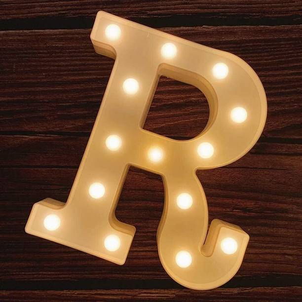 Party Pack R Letter LED Marquee for Decoration, Light Up Alphabet Letters Table Lamp