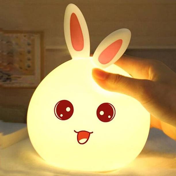 JESAL CUTE Rabbit Bunny Night Light for Kids,Nursery 7-Color Changing Lamp  - 16 mm