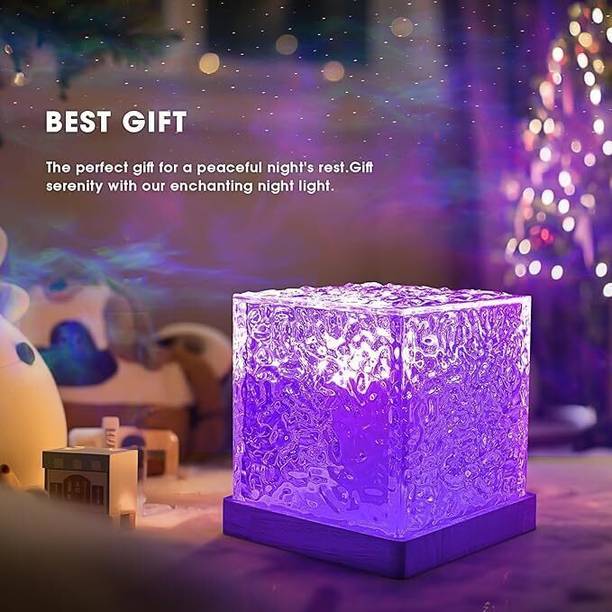 NKL BEST 3D Ocean Wave Projector Lamp Romantic LED Night Light With Remote_UE554 Table Lamp