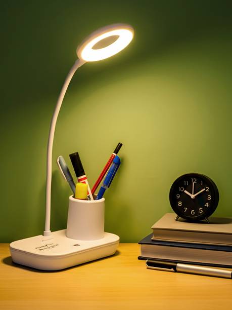 WEIRD WOLF 3 Colour Mode Type- C Rechargeable Table Lamp for Study, Flexible Gooseneck LED Table Lamp