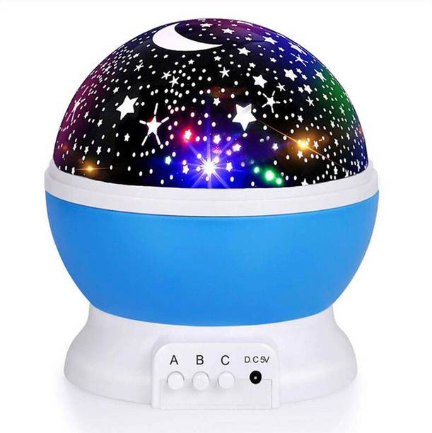 UNZAG Rotating Starry Sky Projector Modern LED Night Light Touch Creative Star Moon Night Lamp