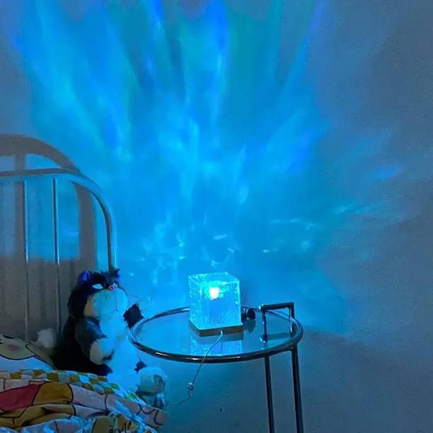 NKL BEST 3D Ocean Wave Projector Lamp Romantic LED Night Light With Remote_UE507 Table Lamp