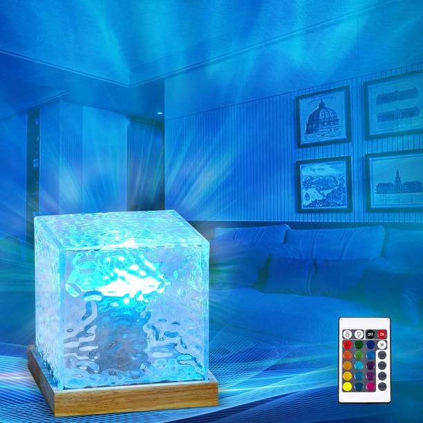 NKL BEST 3D Ocean Wave Projector Lamp Romantic LED Night Light With Remote_UE638 Table Lamp